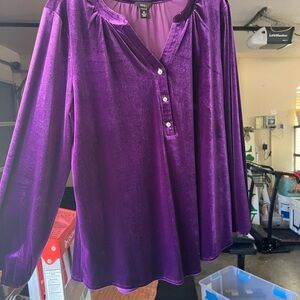 Intro. Rich Purple Velvet Blouse